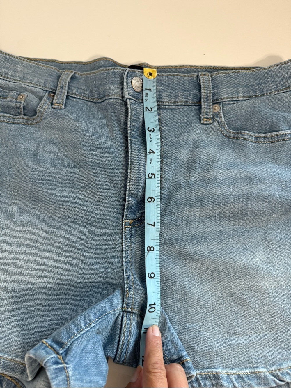 Banana Republic High Rise Light Wash Denim Blue Jean 4” Shorts Size 30/10 - Picture 12 of 12